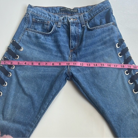 VERONICA BEARD INES GIRLFRIEND LACE-UP SIDE JEANS - Picture 8 of 10